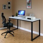 Ceramical MS1 Metal Ayaklı Çalışma Masası - 140cm - Beyaz