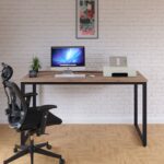 Ceramical MS1 Metal Ayaklı Çalışma Masası - 140cm - Ceviz - Görsel 2