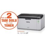Brother HL-1211W-2T Mono Lazer USB/Wi-Fi A4 Yazıcı - 2 Tam Dolu Tonerli - Görsel 2