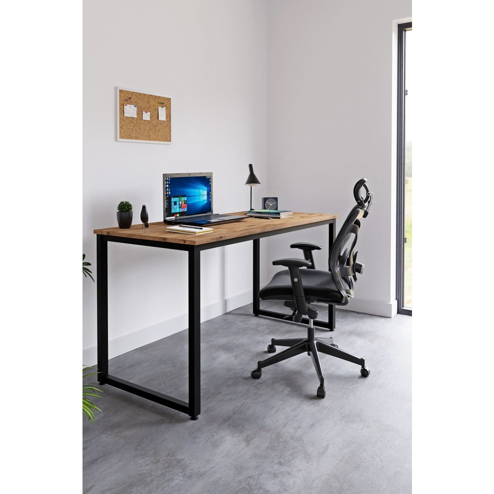 10915803758642.jpg Ceramical MS1 Metal Ayaklı Çalışma Masası - 140cm - Çam - Görsel 1