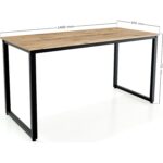 Ceramical MS1 Metal Ayaklı Çalışma Masası - 140cm - Çam - Görsel 5