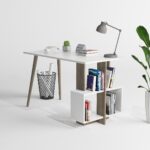 Lagomood Side Çalışma Masası Beyaz - Ceviz