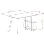 Lagomood Side Çalışma Masası Beyaz - Ceviz - Görsel 5