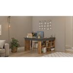 Robin Home Kitaplık Raflı Çalışma Masası Ofis Bilgisayar Masası - Görsel 4