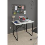 Bofigo 60X90 cm Çalışma Masası Bilgisayar Masası Ofis Ders Yemek Masası Beyaz