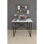 Bofigo 60X90 cm Çalışma Masası Bilgisayar Masası Ofis Ders Yemek Masası Beyaz - Görsel 3