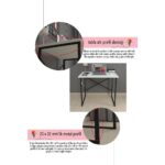 Bofigo 60X90 cm Çalışma Masası Bilgisayar Masası Ofis Ders Yemek Masası Beyaz - Görsel 5