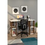 Moonlife Hipo Kitaplıklı Çalışma Masası Ceviz - Görsel 3