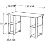 Moonlife Hipo Kitaplıklı Çalışma Masası Ceviz - Görsel 4