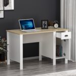 Betroya Teddy Çalışma Masası - Beyaz / Safir Meşe - Görsel 2