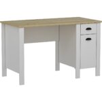 Betroya Teddy Çalışma Masası - Beyaz / Safir Meşe - Görsel 3