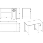 Betroya Teddy Çalışma Masası - Antrasit / Kemençe - Görsel 5