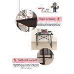 Bofigo 60X90 cm Çalışma Masası Bilgisayar Masası Ofis Ders Yemek Masası Antrasit - Görsel 4