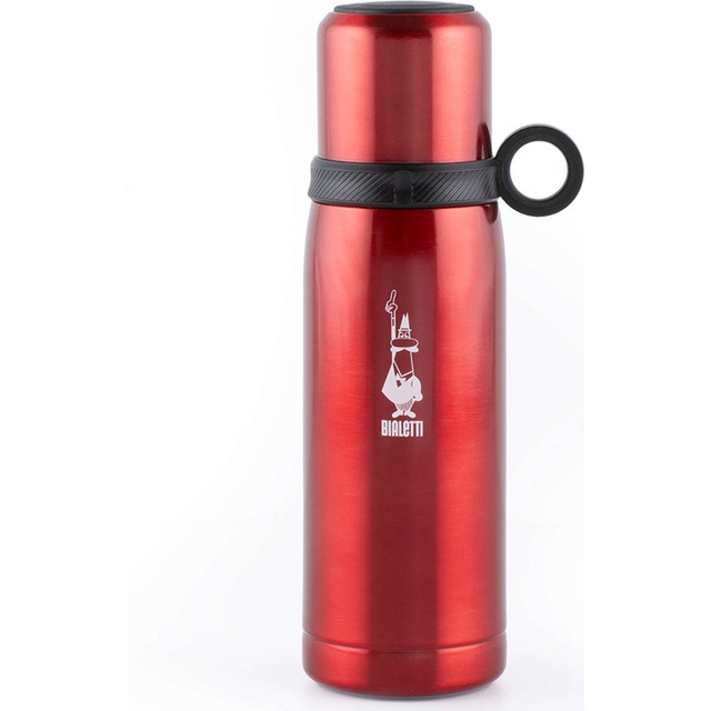 110000121897625.jpg Bialetti Kapaklı 12 Saat Sıcak 24 Saat Soğuk Kırmızı Paslanmaz Çelik Termos 460 ml DCXIN00001 - Görsel 1