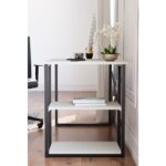 Ceramical MSR Raflı Çalışma Masası - 60x120cm - Beyaz - Görsel 3