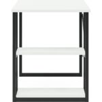 Ceramical MSR Raflı Çalışma Masası - 60x120cm - Beyaz - Görsel 4