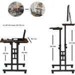 servetavcı Yükseklik Ayarlı Bilgisayar/laptop ve Çalışma Masası - Çam 80X40 (Tekerli) - Görsel 3