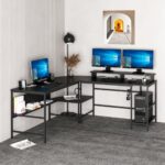 Minar Greta L Köşe Çalışma Masası - Mat Siyah - Görsel 2