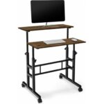 servetavcı Kayra Yükseklik Ayarlı Bilgisayar Laptop ve Çalışma Masası Ceviz 80 x 60 cm