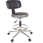 Gizmo Ofis Büro Döner Tekerlekli Çalışma Kasiyer Hekim Ayarli Tabure Sandalyesi B1000 Gri