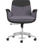 Calitte Personel Çalışma Koltuğu Storm Füme Krom - Görsel 2