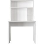 Dorpek Harris Raflı Arka Panelli Çalışma Masası Beyaz - Görsel 4