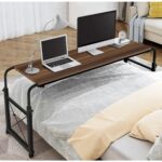 servetavcı Genişlik ve Yükseklik Ayarlı Çift Kişilik Yatak Çalışma Masası - Ceviz (Tekerli)