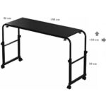 servetavcı Genişlik ve Yükseklik Ayarlı Çift Kişilik Yatak Çalışma Masası - Ceviz (Tekerli) - Görsel 3