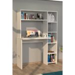 Moonlife Duru Kitaplıklı Çalışma Masası Beyaz - Görsel 2