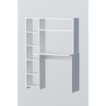 Moonlife Duru Kitaplıklı Çalışma Masası Beyaz - Görsel 4