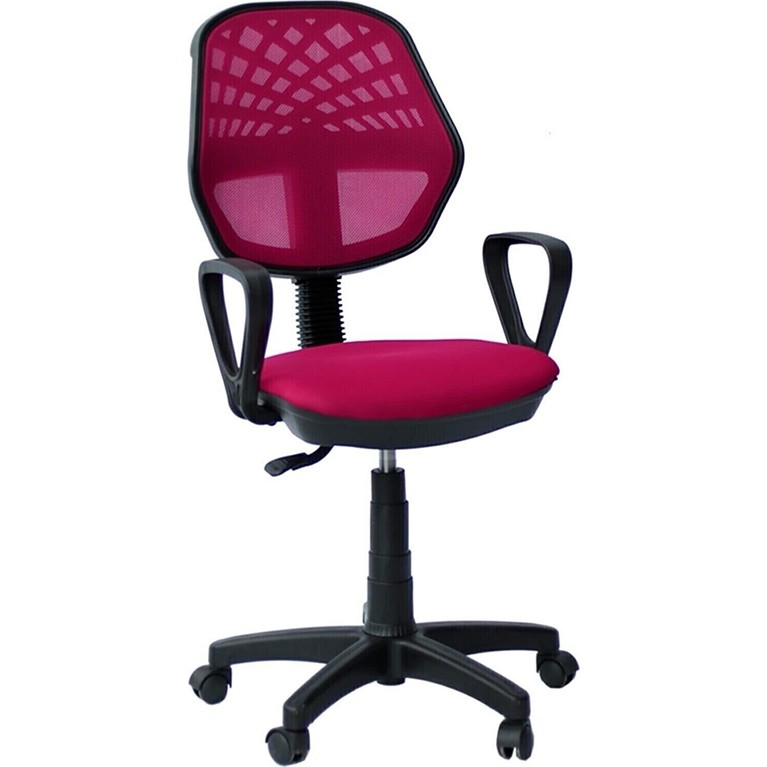 110000308225014.jpg Msy Fence Pembe Fileli Çalışma Koltuğu, ofis büro personel koltuğu ergonomik ders calışma koltuğu- sandalyesi - Görsel 1