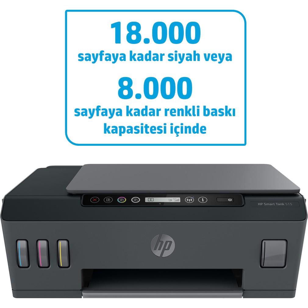 110000395228075.jpg HP Smart Tank 515 Wireless All-in-One Yazıcı, Baskı, tarama, kopyalama, kablosuz, PDF'ye tarama, 1TJ09A - Görsel 1