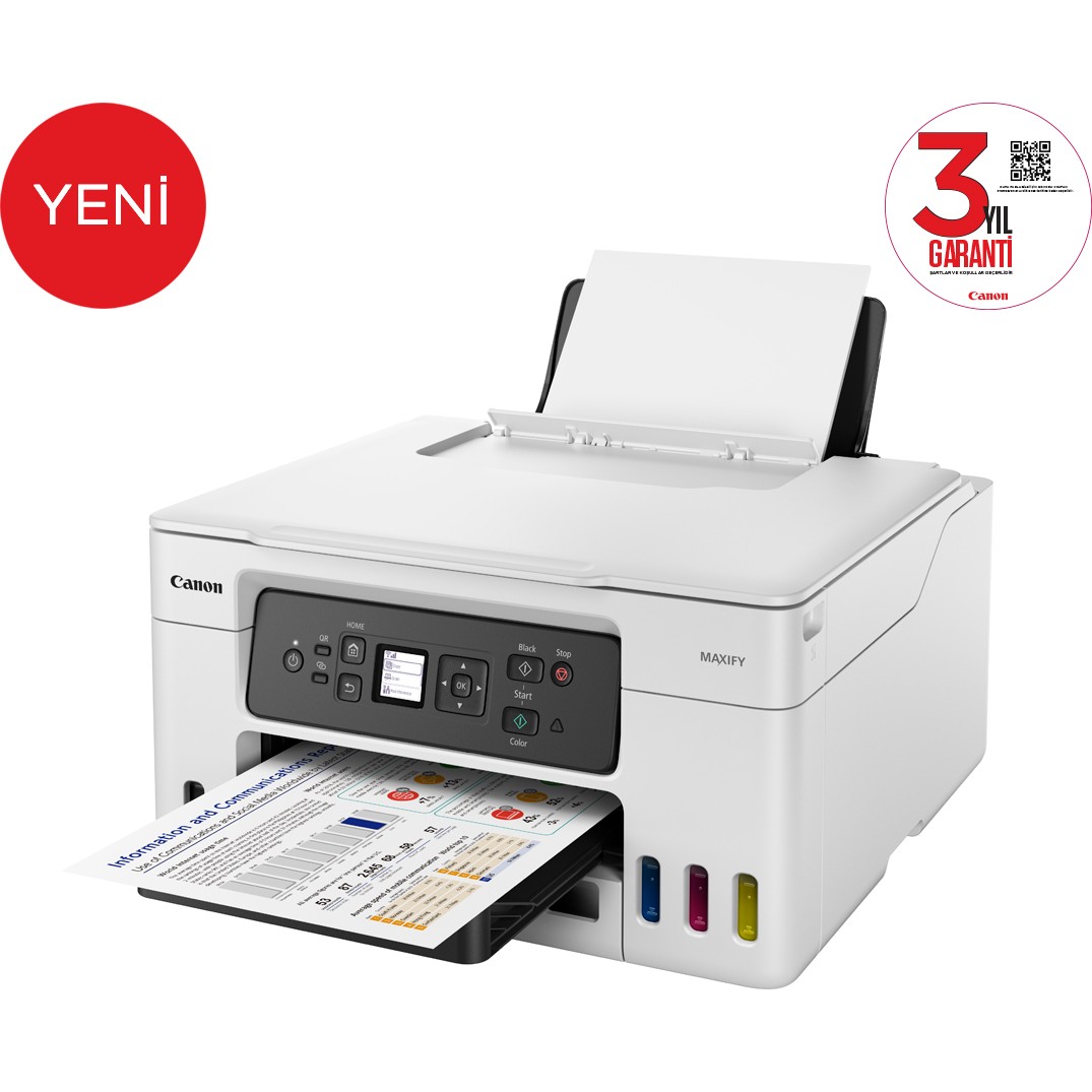 110000421891839.jpg Canon Maxify GX3040 Wi-Fi + Tarayıcı + Fotokopi Renkli Çok Fonksiyonlu Tanklı Mürekkep Püskürtmeli Yazıcı (Canon Eurasia Garantili) - Görsel 1