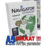 Navigator  A5 (148X210MM) Navigatör Yarım Boy Fotokopi Kağıdı 500 Ad x 10 Paket