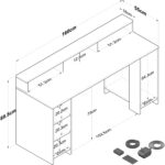 Rani HA122 LED Işıklı Kumandalı Rgb Raflı Oyuncu Bilgisayar Masası Çalışma Masası Sepet Ceviz - Antrasit - Görsel 2
