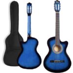 Midex CG-395BL Mavi Renk Kesik Klasik Gitar 4/4 Yetişkin Boy Sap Ayarlı Full Set - Görsel 2
