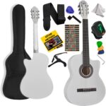 Midex CG-395WH Beyaz Renk Kesik Klasik Gitar 4/4 Yetişkin Boy Sap Ayarlı Full Set