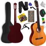 MAXWORD Midex CG-395YLX Klasik Gitar 4/4 Kesik Kasa Full Set (Çanta Askı Tuner Metod Pena)