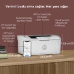 HP LaserJet M111w Yazıcı, Siyah beyaz yazıcı, Küçük ofis, Yazdırın, Küçük Boyut, 7MD68A - Görsel 7