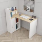 Durusilya Mobilya L Çalışma Masası Kitaplıklı Dolaplı Sol Yön