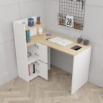 Durusilya Mobilya L Çalışma Masası Kitaplıklı Dolaplı Sol Yön - Görsel 3