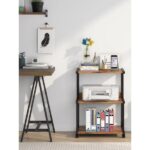 servetavcı Raflı Yazıcı Sehpası - Atlantik Çam (Frenli Tekerli) 45X30X75 - Görsel 3