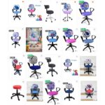 Depolife Çocuk Genç Odası Çalışma Koltuğu Döner Sandalye Tekerli Kumaş Döşeme Sindirella Resimli - Görsel 7