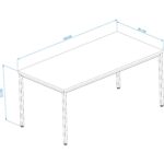 Arpelia Çalışma Masası 160x80x75 CM - Görsel 5