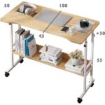 servetavcı Yükseklik Ayarlı Çalışma Masası - Atlantik Çam (Frenli Tekerli) 100X50 - Görsel 3