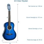 Midex CG-270BL Klasik Gitar 4/4 Yetişkin Boy Sap Ayarlı Full Set - Görsel 3