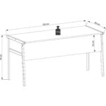 Lagomood Zenith Çalışma Masası 150cm Beyaz Meşe - Görsel 5