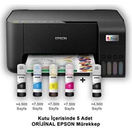 110000611937111.jpg EPSON EcoTank L3210 Yazıcı+Tarayıcı+Fotokopi Tanklı Yazıcı - Görsel 1