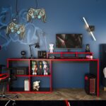 Bimossa Leo Oyuncu Masası Siyah Kırımızı 113 cm - Görsel 3