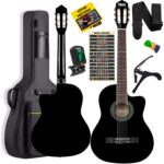 Midex MGX-100BK-BAG Üst Seviye Klasik Gitar 4/4 Sap Ayarlı Gül Klavye (Tuner Çanta Askı Capo Metod Pena) - Görsel 2